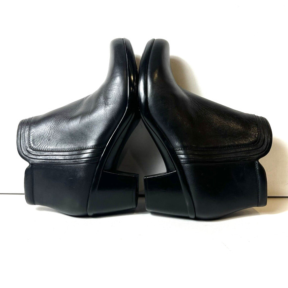 Naturalizer N5 Comfort Heel Ankle Boots Womens Sz 9M Black Leather Zip Up Casual - Picture 5 of 11